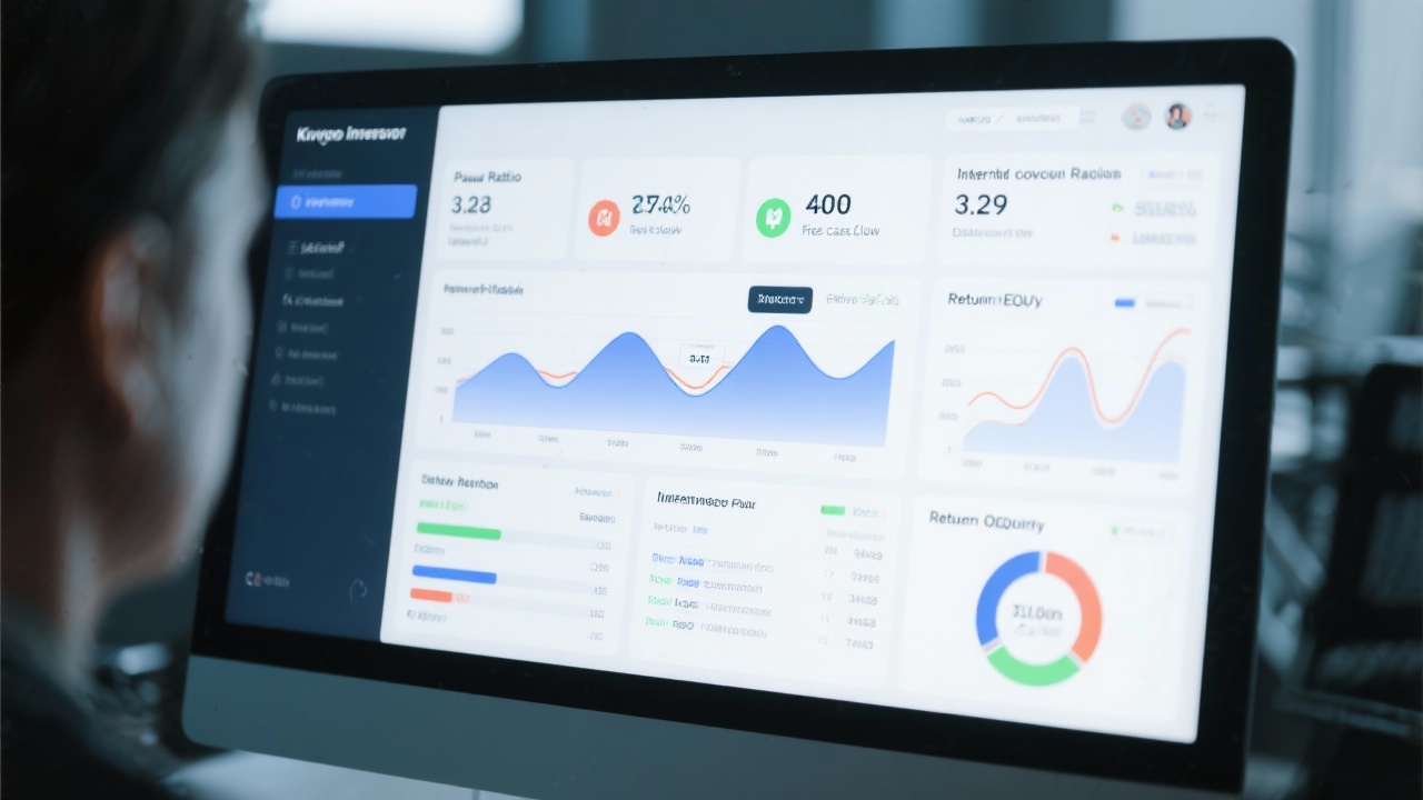 2025년 배당주 추천과 고배당주 투자 전략 총정리 5 배당주 투자시 중요한 재무 건전성 지표들을 보여주는 대시보드 화면