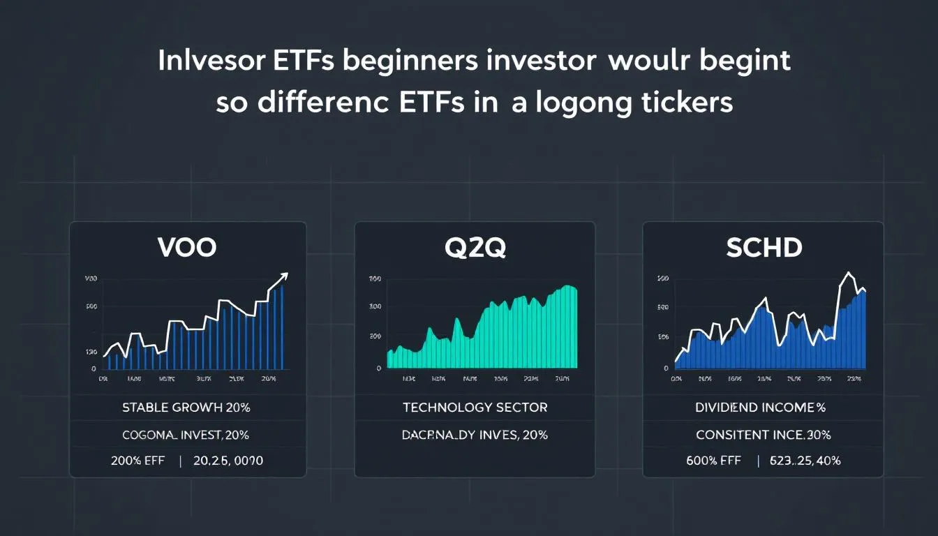 미국주식 투자 FAQ 2025년 초보자 완벽 가이드 7 대표 미국주식 ETF 3종과 각각의 투자 성향을 보여주는 그래프와 로고 이미지