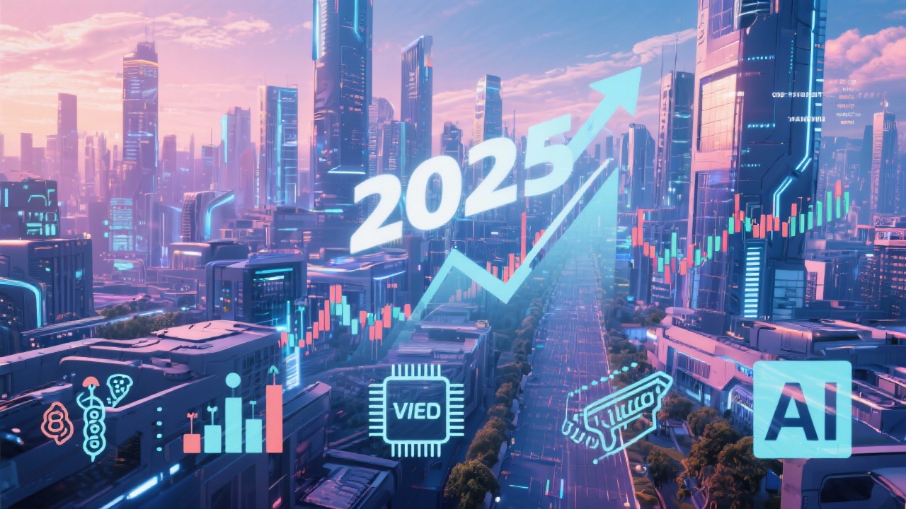 2025년 배당주 추천과 고배당주 투자 전략 총정리 9 2025년 신성장 산업과 배당주 성장 가능성을 보여주는 미래 도시 풍경