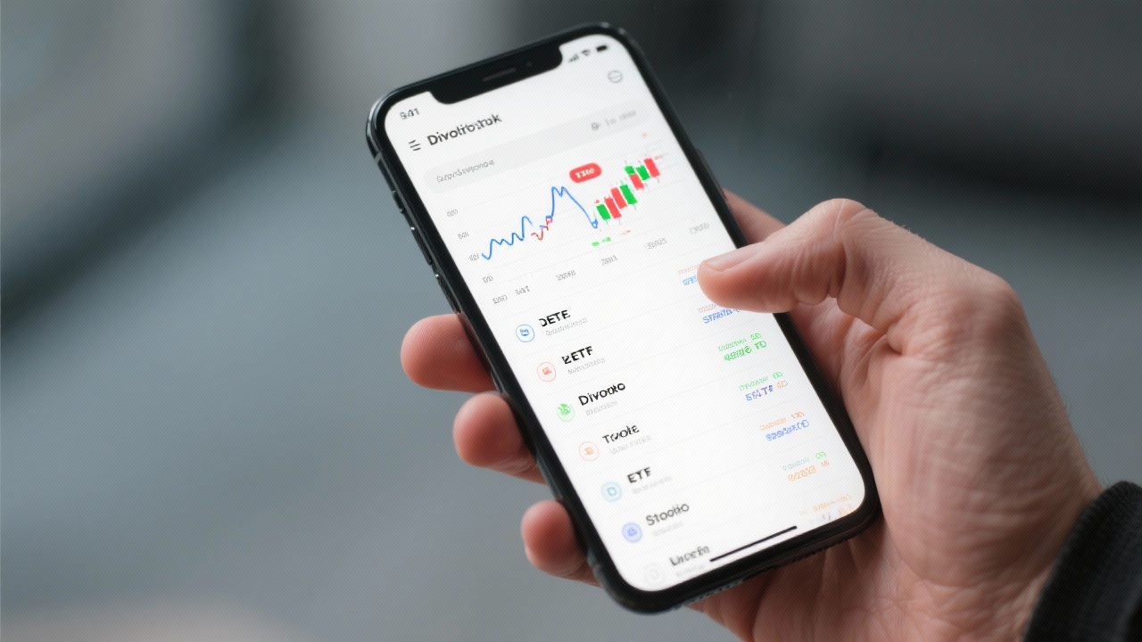 2025년 배당주 추천과 고배당주 투자 전략 총정리 6 배당주 ETF 리스트와 성과 차트를 스마트폰에서 확인하는 모습
