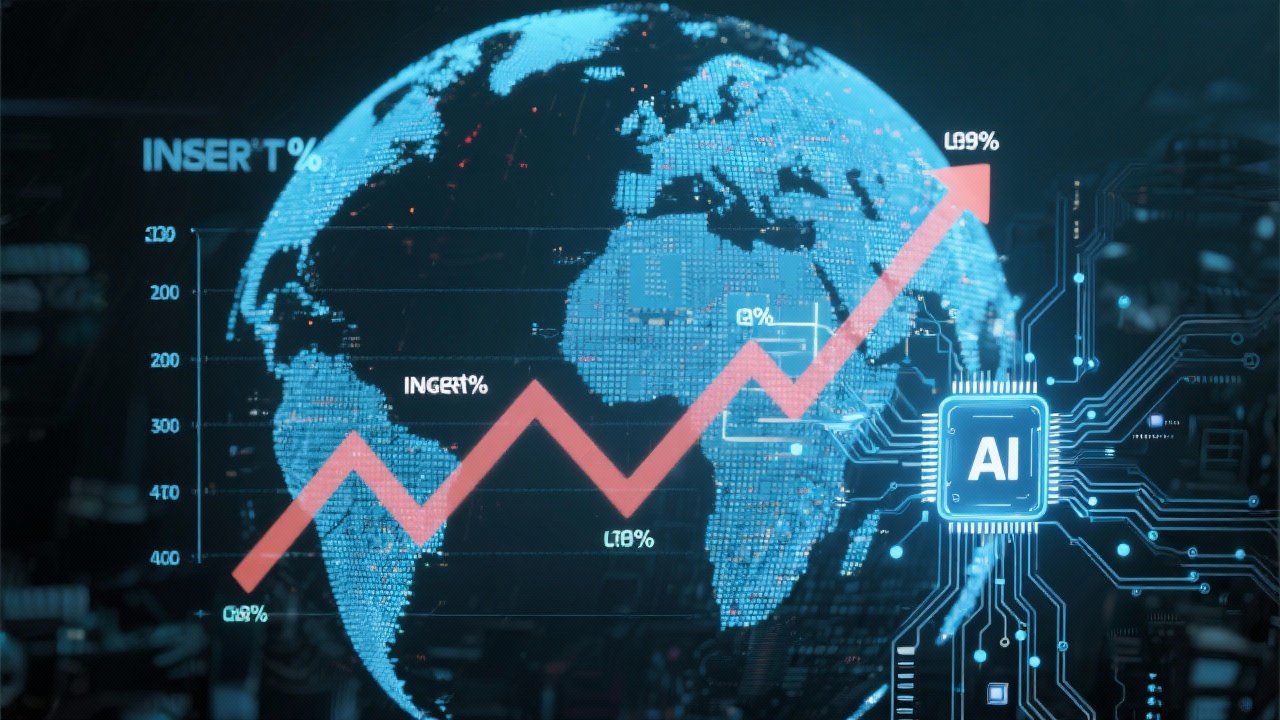2025년 주식시장 전망과 초보자 투자 전략 총정리 3 금리 하락과 AI 기술 혁신을 표현한 글로벌 경제 환경