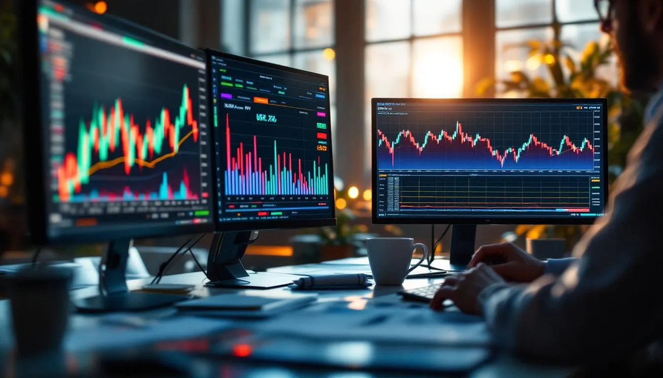 미국주식 투자 FAQ 2025년 초보자 완벽 가이드 4 원/달러 환율 변동과 미국 증시의 시장 변동성 위험을 시각적으로 표현한 이미지